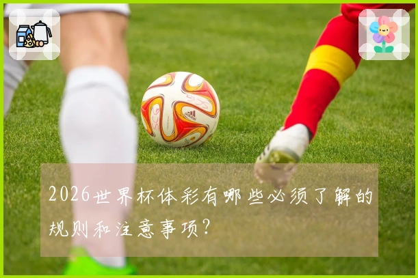 2026世界杯体彩有哪些必须了解的规则和注意事项？